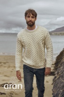 Mens Supersoft Merino Aran Pullover